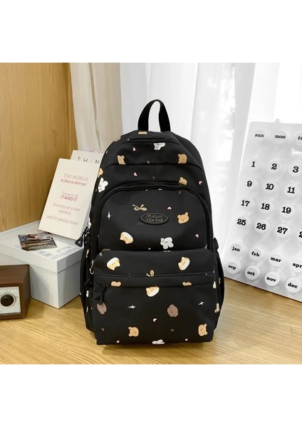 Moda Sevimli Öğrenci Okul Çantası Gündelik Büyük Kapasiteli Su Geçirmez Backpack Kadın Kitap Çantası Girlcolor: Sarı (Küçük) (Yurt Dışından)