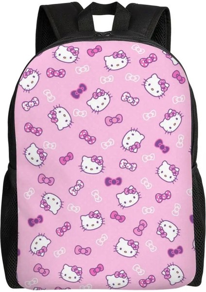 Özel Hello Kitty Sırt Çantaları Erkekler Su Geçirmez Kolej Okulu Sanrio Kitty Beyaz Çanta Baskı Kitap Çantaları Renk: 5/boyut: 16 Inç (Yurt Dışından)