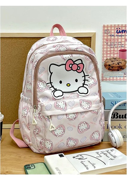 Sanrio Hello Kitty Kuromi Çocuklar Backpack Ilköğretim Okulu Öğrencileri 1-3-6 Sınıf Yükü Azaltıcı Büyük Kapasiteli Okul Çantaları Kız Renk: 3 (Yurt Dışından)