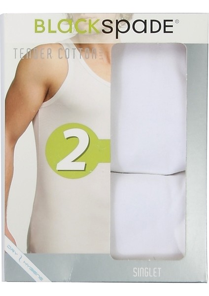 9678 ERKEK TENDER COTTON 2 Lİ BEYAZ ATLET