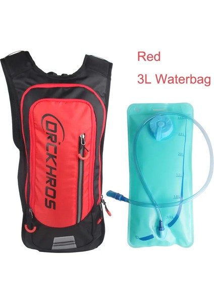 Bisiklet Torbaları Taşınabilir Su Geçirmez Sırt Çantası 3l Bisiklet Torbası Açık Yürüyüş Poşeti Hidrasyon Sırt Çantası Bisiklet Aksesuar: 3l ile 116RED (Yurt Dışından)