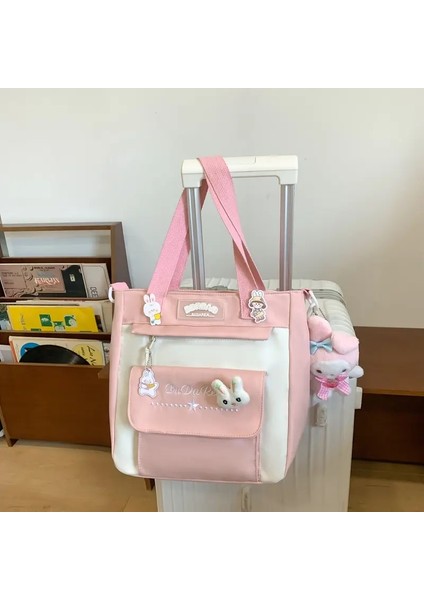 Genç Su Geçirmez Naylon Kızlar Için Moda Okulu Çantası Sevimli Kadınlar Dizüstü Bilgisayar Sırt Çantası Seyahat Çantası Siyah Pembe Kitapbagcolor: Pembe (Yurt Dışından)