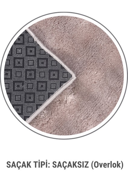 Puffy Bubble Bej / Kahverengi Peluş Halı ve Yolluk | Kaymaz Tabanlı, Ekstra Yumuşak, Dökülme Yapmaz Halı