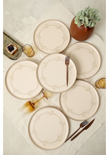 Taupe Bloom Nordıc Servis Tabağı 28 cm 6 Adet 22528 fiyatları