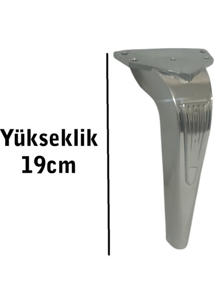 Kanepe Koltuk Tv Ünitesi Konsol Yükseltme Piton Model Plastik Ayak 19 cm Krom Renk 4 Adet fiyatları