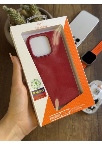 iPhone 15 Pro Uyumlu Kadife Yüzeyli Magsafe Uyumlu Premium Kılıf SOOCASE691