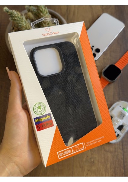 iPhone 15 Pro Uyumlu Kadife Yüzeyli Magsafe Uyumlu Premium Kılıf SOOCASE691