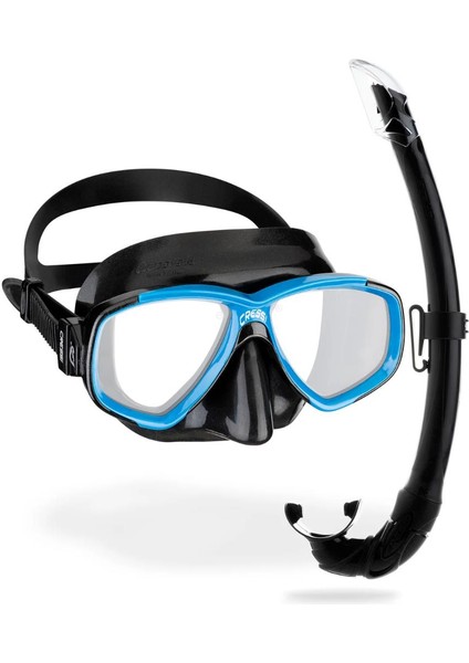 Perla Maske Mexico Şnorkel Set Black/blue