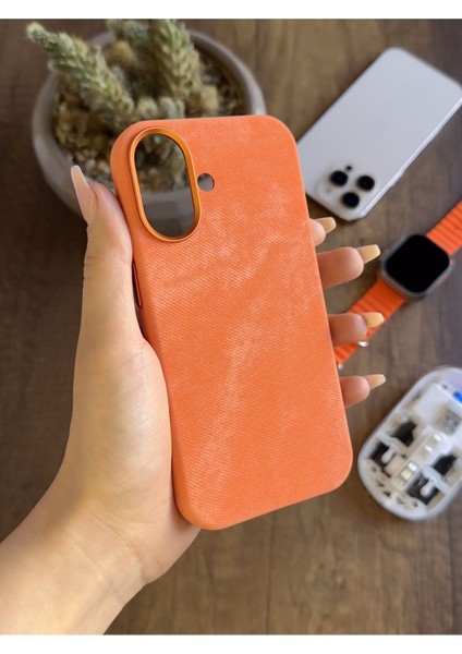 iPhone 16 Uyumlu Kadife Yüzeyli Magsafe Uyumlu Premium Kılıf SOOCASE691