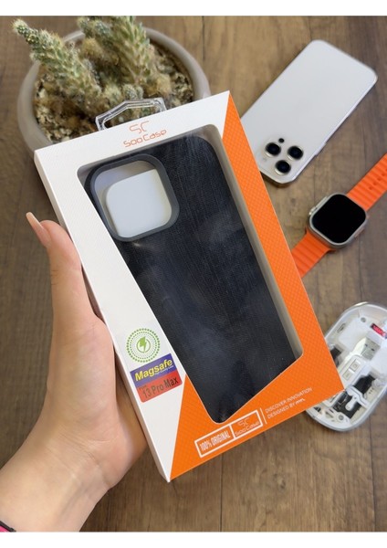 iPhone 13 Pro Max Uyumlu Kadife Yüzeyli Magsafe Uyumlu Premium Kılıf SOOCASE691 indirimleri