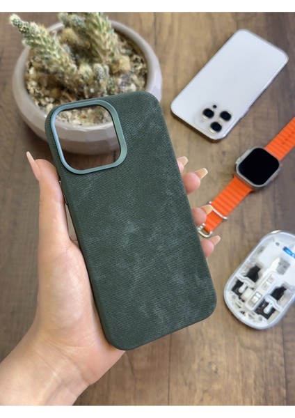 iPhone 13 Pro Max Uyumlu Kadife Yüzeyli Magsafe Uyumlu Premium Kılıf SOOCASE691