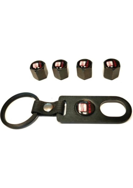 Uyumlu Metal Anahtarlık ve Sibop Kapağı Seti, Şık ve Sağlam Tasarım