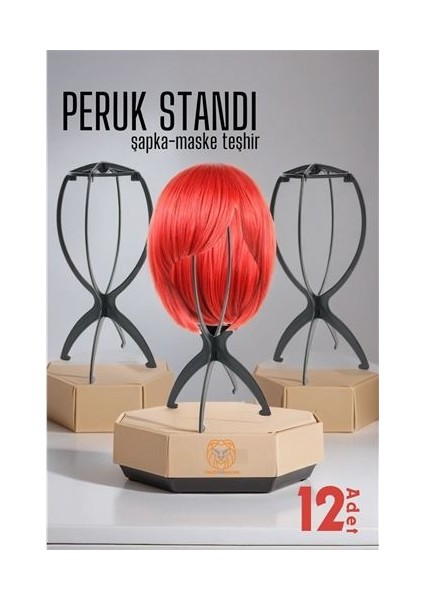 Turk Peruk Standı 12 Adet - EMY7207-6823