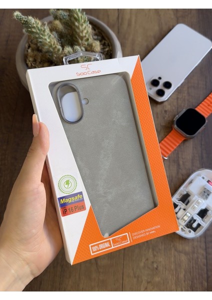 iPhone 16 Plus Uyumlu Kadife Yüzeyli Magsafe Uyumlu Premium Kılıf SOOCASE691 indirimleri