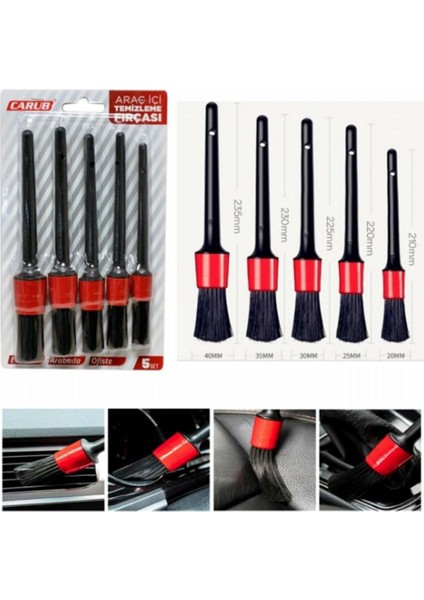 Araç Içi Temizleme Fırçası / Takım /5 Parça Araba Temizleme Ofis Temizleme Fırçası modelleri