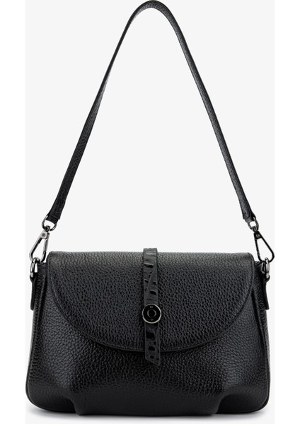 Kadın Hakiki Deri Siyah Floter Kol Çantası 898 2968 Bn Cnt Y25 Sıyah Fltr