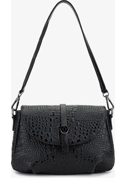 Kadın Hakiki Deri Siyah Kol Çantası 898 2968 Bn Cnt Y25 Sıyah Tmsh