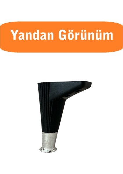 Kanepe Koltuk Tv Ünitesi Konsol Yükseltme Kumru Model Plastik Ayak 15 cm Siyah Renk 6 Adet fiyatları