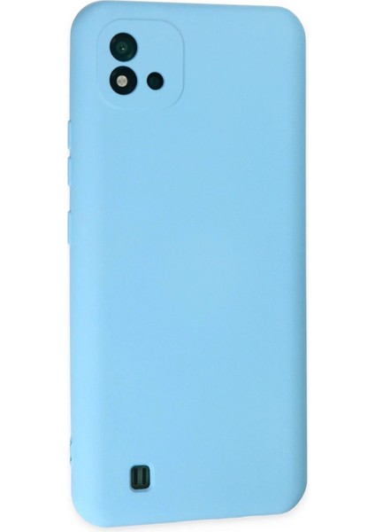 Newface Realme C11 2021 Kılıf Nano Içi Kadife Silikon - Mavi modelleri