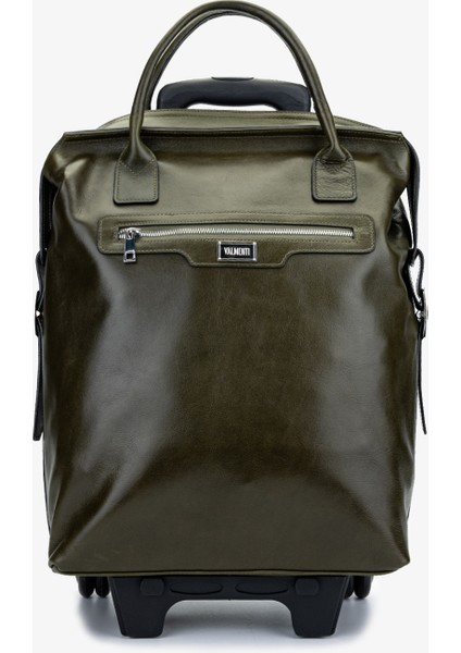 Unisex Hakiki Deri Yeşil Valiz 147 5237 Valız Y25 Yesıl Dr