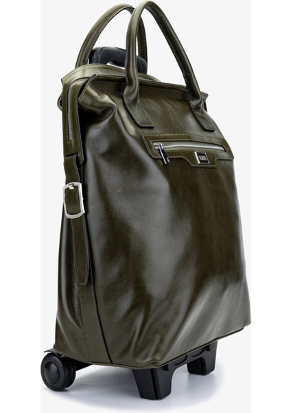 Unisex Hakiki Deri Yeşil Valiz 147 5237 Valız Y25 Yesıl Dr fiyatları