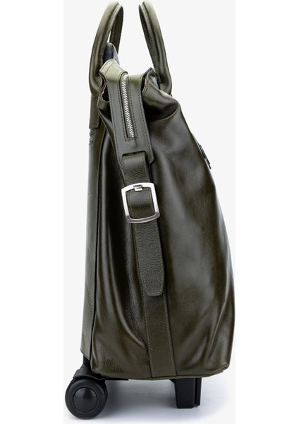 Unisex Hakiki Deri Yeşil Valiz 147 5237 Valız Y25 Yesıl Dr modelleri