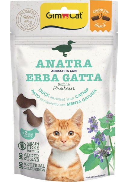 Crunchy Ördekli ve Catnipli Kedi Ödül Maması 50 gr