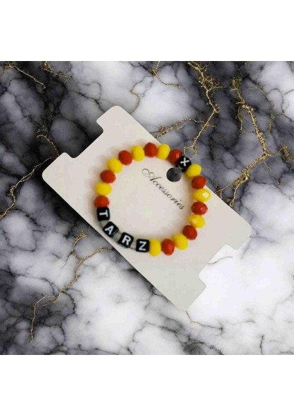 Sarı Kırmızı Minik Aslan Çocuk Bileklik Tasarım