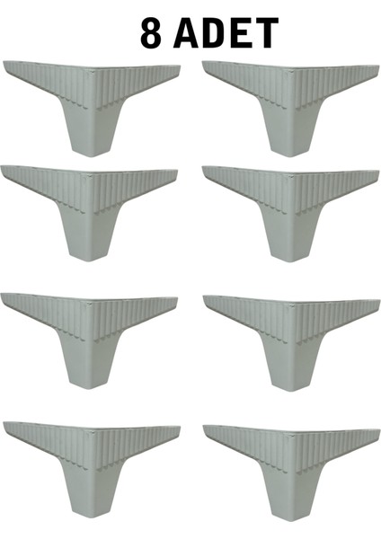 Kanepe Koltuk Tv Ünitesi Konsol Yükseltme Zenit Model Plastik Ayak 10 cm Beyaz Renk 8 Adet