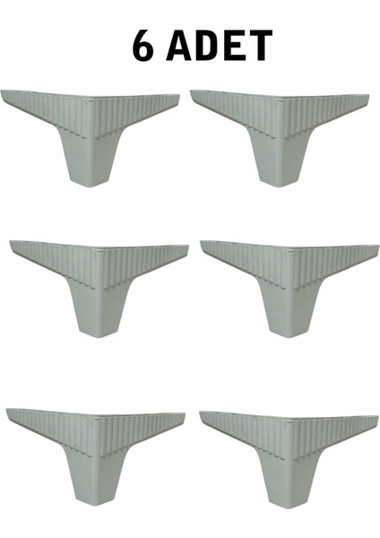 Kanepe Koltuk Tv Ünitesi Konsol Yükseltme Zenit Model Plastik Ayak 10 cm Beyaz Renk 6 Adet