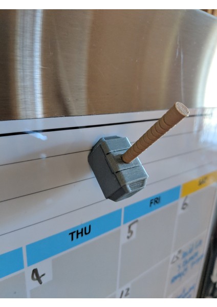 Buzdolabı Magnet Mjolnir Thor Hammer - 8x3 Mıknatıslar 3D modelleri