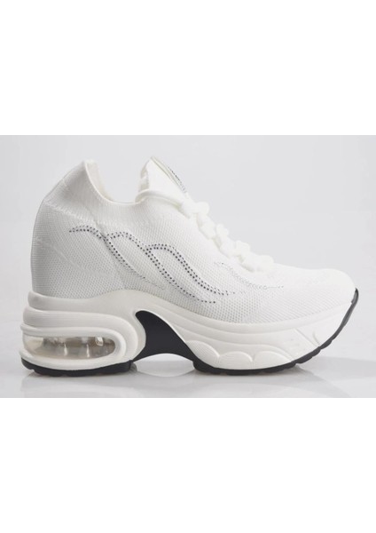 Guja 25Y300-12 Kadın Gizli Dolgu Yüksek Taban Taşlı Sneaker Spor Ayakkabı
