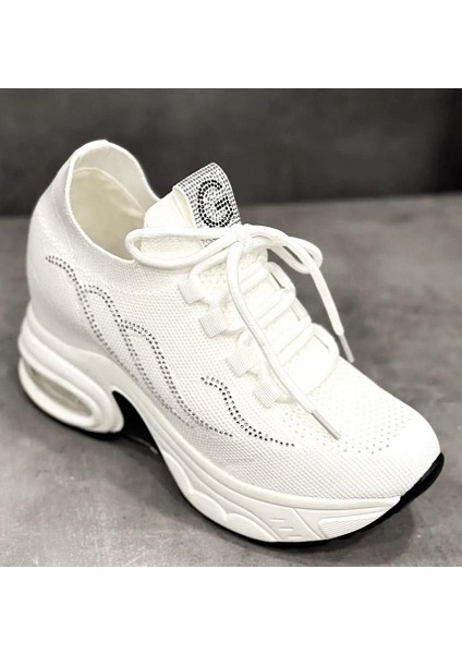 Guja 25Y300-12 Kadın Gizli Dolgu Yüksek Taban Taşlı Sneaker Spor Ayakkabı modelleri