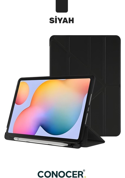 Samsung Galaxy Tab S9 Fe Plus 12.4" Inç Kılıf Kalem Bölmeli Katlanır Standlı Tablet Kılıfı