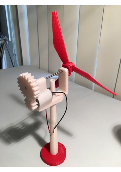 Rüzgar Türbini (2: 1 Oranlı Dişliler) 3D modelleri