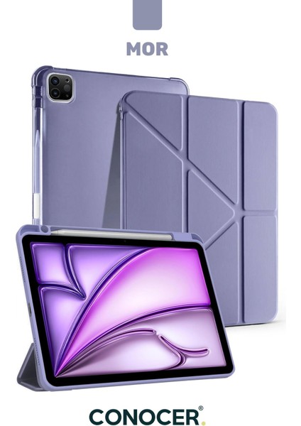 iPad Air 11” Inç M2/m3 Çip, Air 4./5. Nesil 10.9” Inç Tablet Kılıfı Kalem Bölmeli, Uyku Modlu