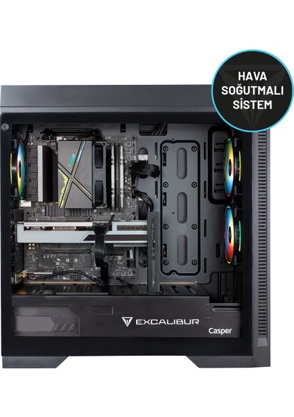 Excalibur E75L.144F-BVT0X-0HD Intel Core I5-14400F 16GB RAM 500GB SSD Nvidia Geforce RTX 5060TI Freedos Masaüstü Bilgisayar