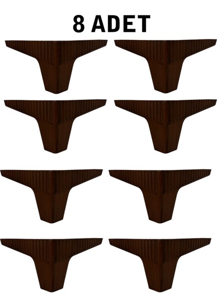 Kanepe Koltuk Tv Ünitesi Konsol Yükseltme Zenit Model Plastik Ayak 10 cm Ceviz Renk 8 Adet