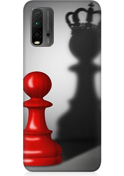 Xiaomi Redmi 9t Uyumlu Piyonun Taçlı Hayali Desenli Silikon Kılıf