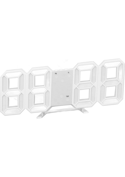 3D LED Duvar Saati Minimalist Beyaz Çerçeve Dijital Duvar Alarm Saati Zamanlayıcı Sıcaklık ile Ev Oturma Odası Beyaz Kelime (Yurt Dışından) modelleri