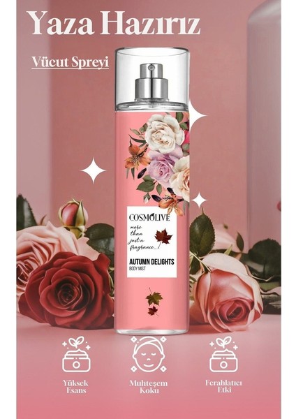 Vücut Spreyi Body Mist | Amber Romance | Autumn Delights | Kadın | Işıltılı | Nemlendirici | 250 ml indirimleri