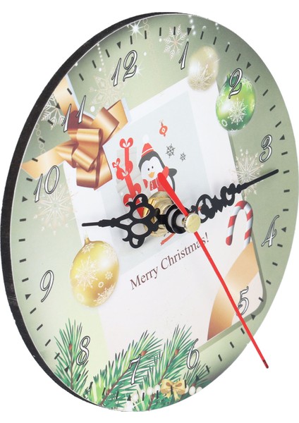 Noel Noel Baba Desen Yuvarlak Duvar Saati Sessiz Tik Tak Olmayan Saat Ev Partisi Festivali Için (Yurt Dışından) fiyatları