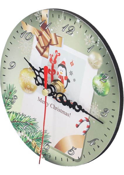 Noel Noel Baba Desen Yuvarlak Duvar Saati Sessiz Tik Tak Olmayan Saat Ev Partisi Festivali Için (Yurt Dışından) modelleri