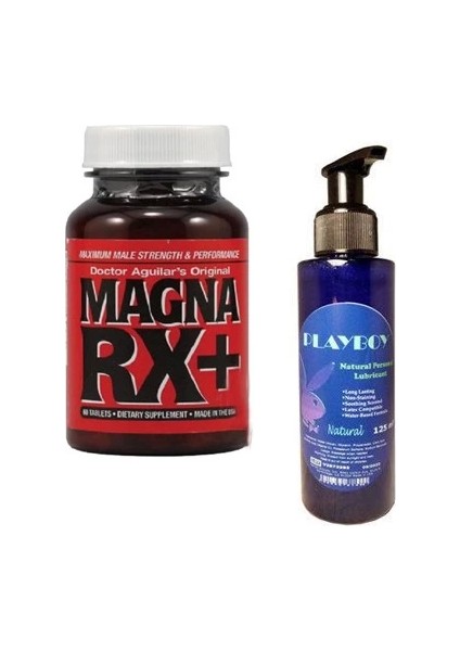 Hintohu Magna Supplement Erkekler İçin 60 Peak Power For Men + Playboy Natural Personal Lubricant 125 ml