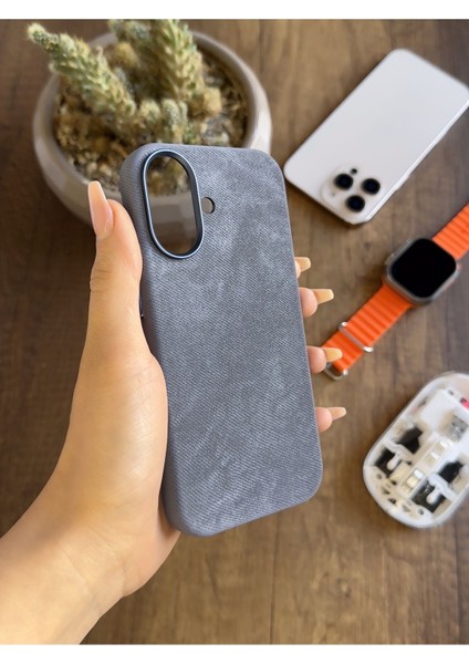 iPhone 16 Uyumlu Kadife Yüzeyli Magsafe Uyumlu Premium Kılıf SOOCASE691