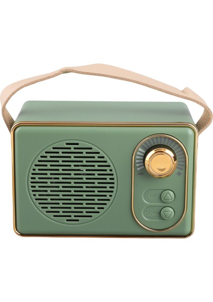 Retro Hoparlör Net Ses Taşınabilir Kablosuz Vintage Küçük Hoparlör Ev Seyahat Açık Hava Yeşil (Yurt Dışından)