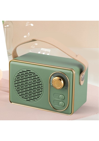 Retro Hoparlör Net Ses Taşınabilir Kablosuz Vintage Küçük Hoparlör Ev Seyahat Açık Hava Yeşil (Yurt Dışından) indirimleri