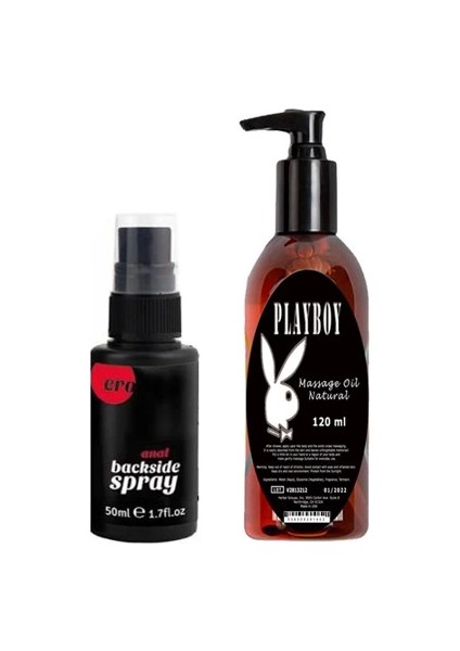 Hintohu Kadınlara Erkeklere Özel Sprey 50 ml + Playboy Massage Oil Masaj Yağı 120 ml