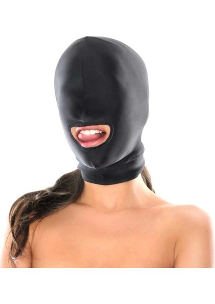 Lider Global Hintohu Fantasy Open Mouth Hood Spandex Kumaştan Ağzı Açık Maske Siyah