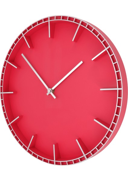Duvar Saati Sessiz Tıklamayı Önler Kolay Okunur Yenilikçi Modern Yuvarlak Duvar Saati Ev Ofis Mutfak Yatak Odası 5686 Gümüş Kırmızı (37,7X3CM / 14,8x1,2in) (Yurt Dışından) modelleri